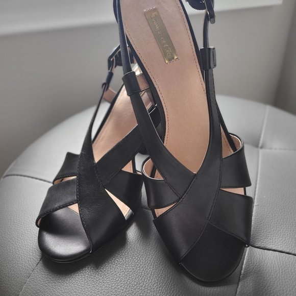 Louise et cie new leather black sandals - Picture 3 of 3